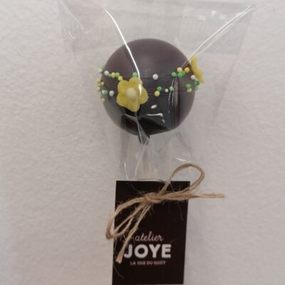 Lolli mit Blumen, gefüllt